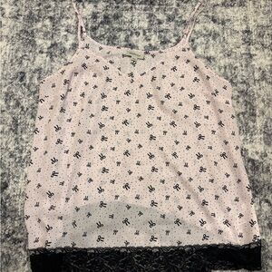 Smart Set Pink and Black Patterned Camisole